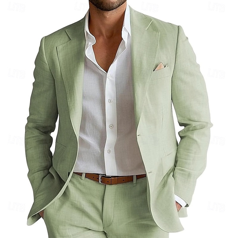 Refined Two-Piece Suit for Men, Plus Size