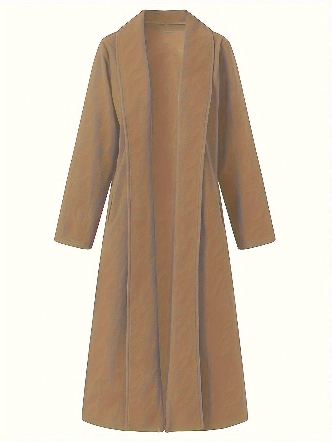 Elegant Longline Coat for Women, Plus Size