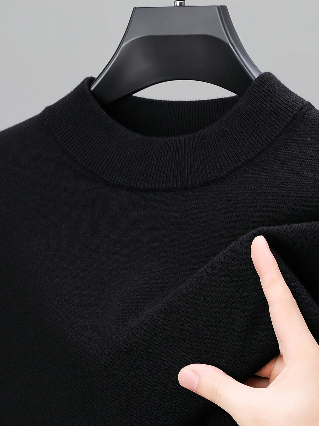 High-Neck Sweater for Men, Refined Style