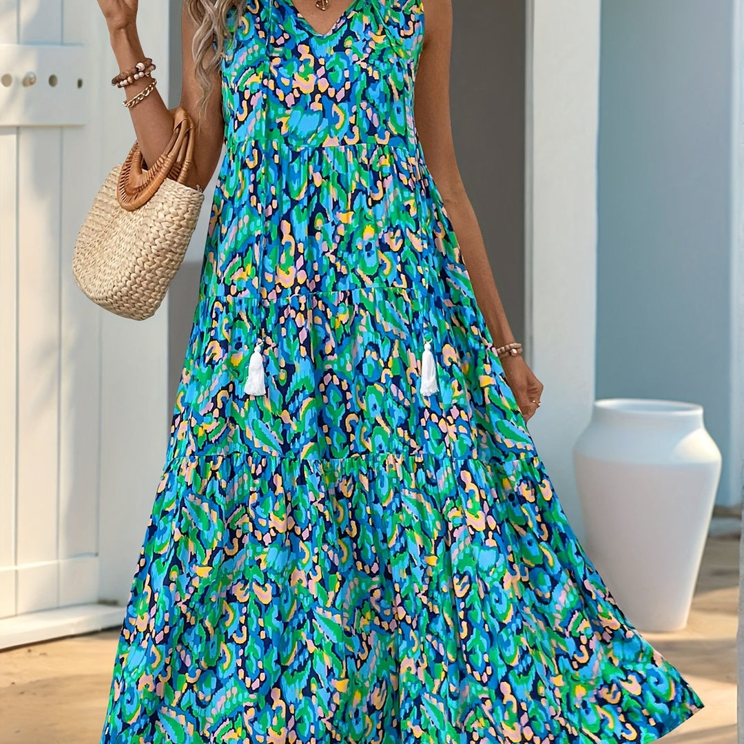 Ladies Flowing Bohemian Maxi Dress