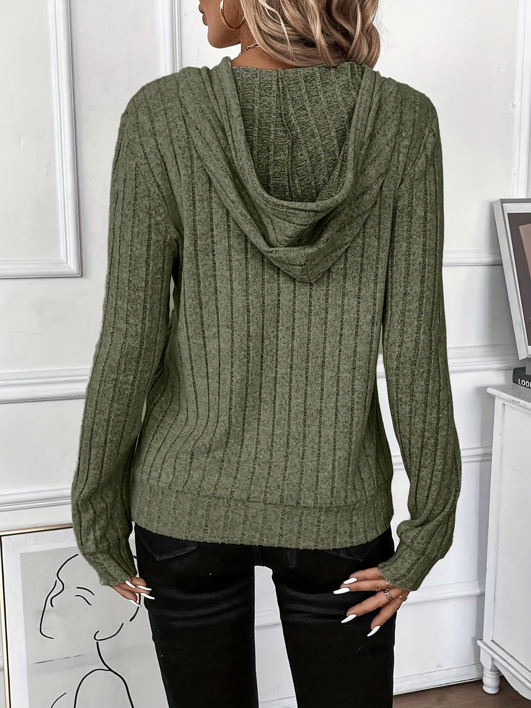Textured Hoodie for Women, Cozy Style