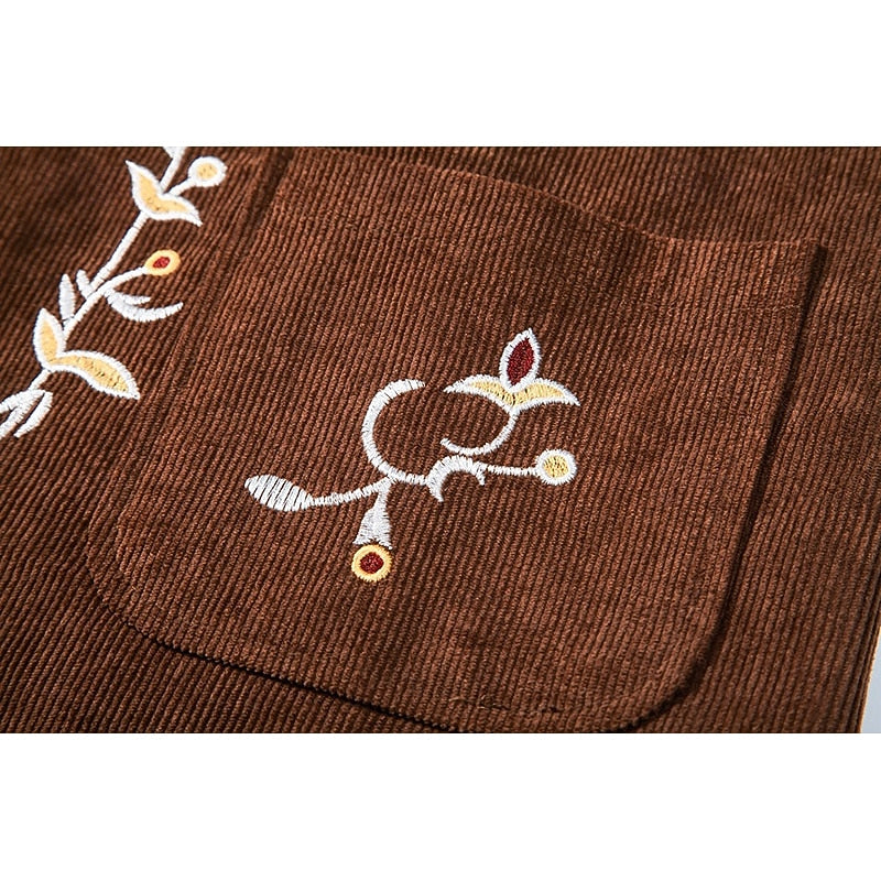 Embroidered Single-Breasted Waistcoat for Men