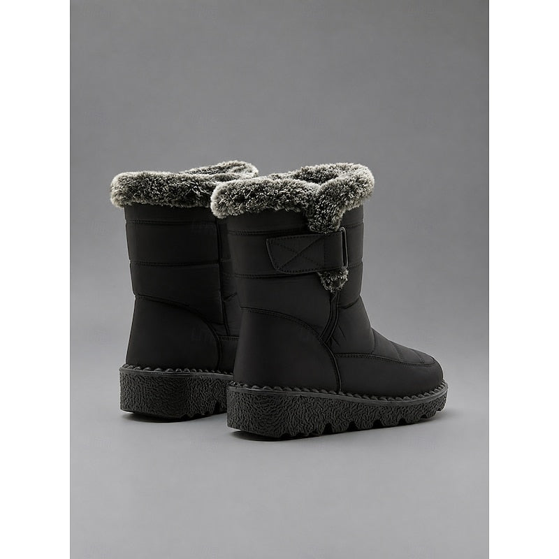 Cozy Fur-Trimmed Winter Snow Boots for Women