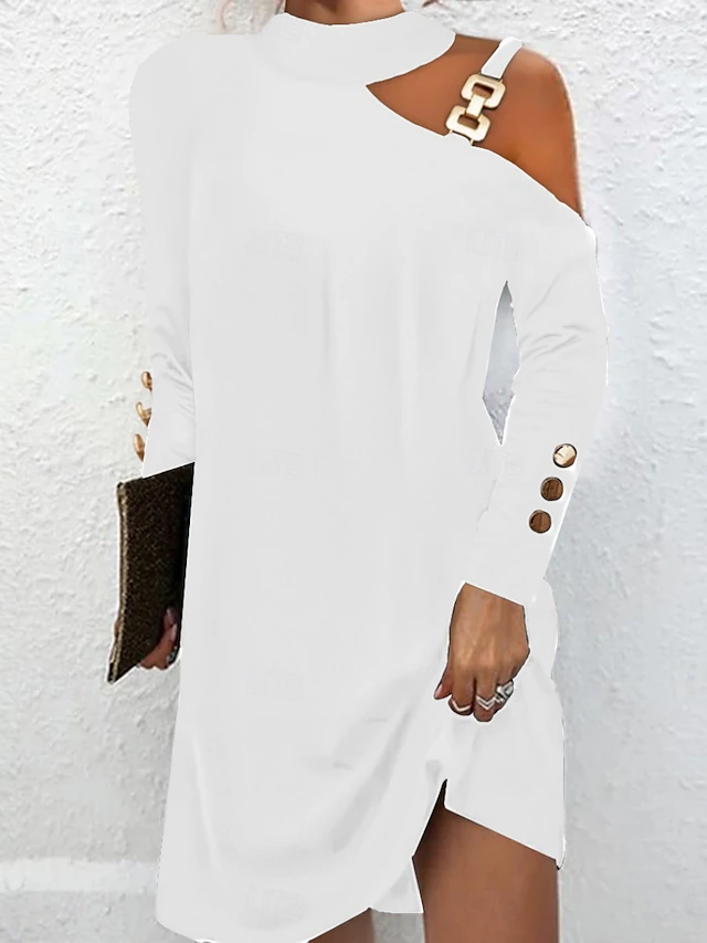 Cold-Shoulder Dress for Women, Elegant Style