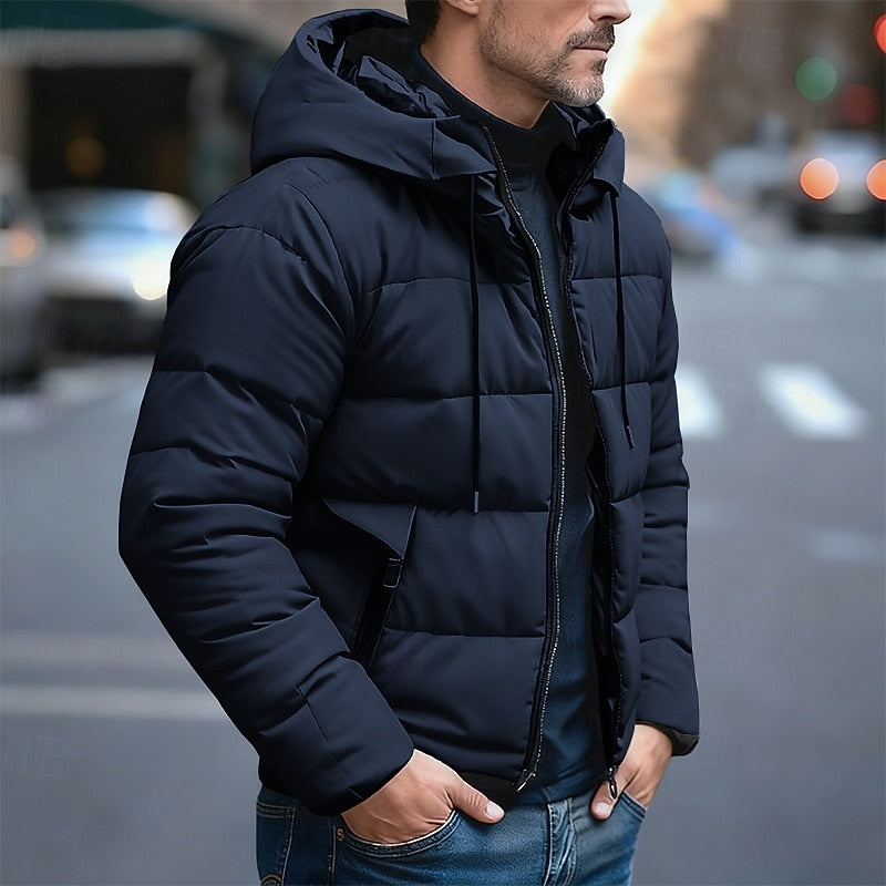 Insulated Hooded Puffer Jacket for Men