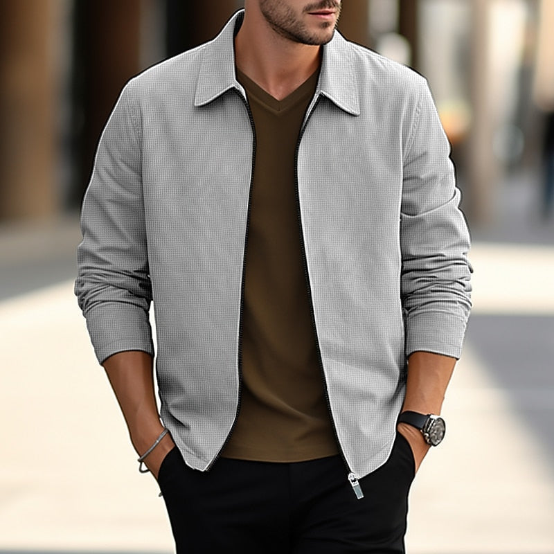 Textured Overshirt for Men, Lightweight Style