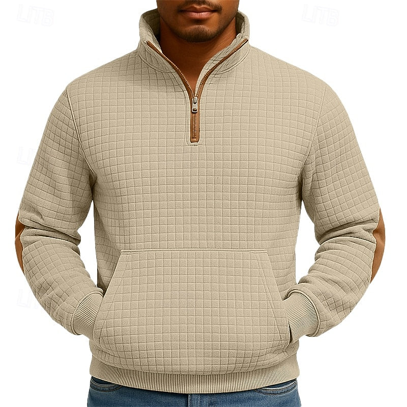 Quarter-Zip Pullover, Men's Textured Fit