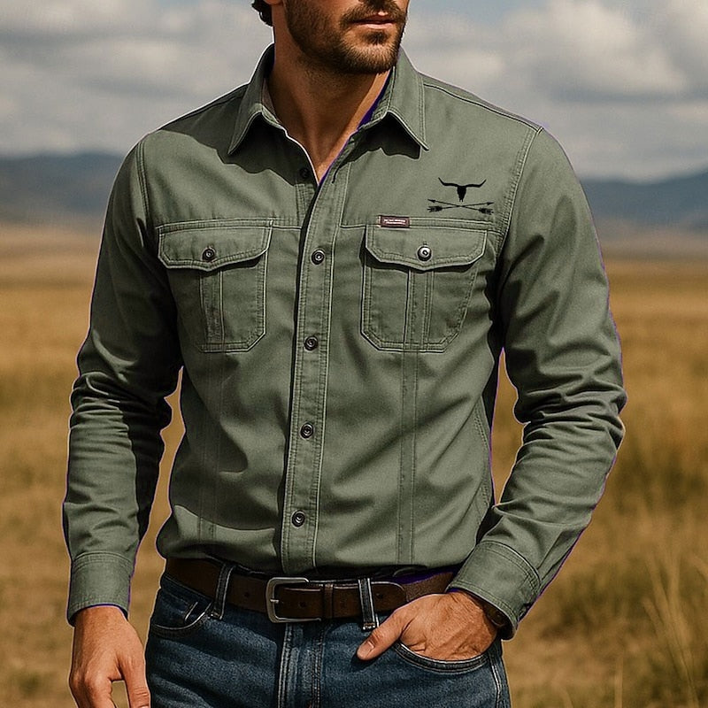Western Work Shirt, Men's Rugged Fit