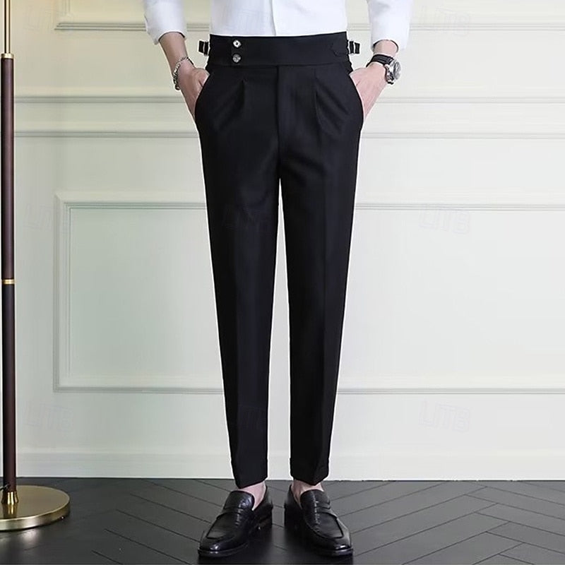 Straight-Leg Trousers for Men, Tailored Style