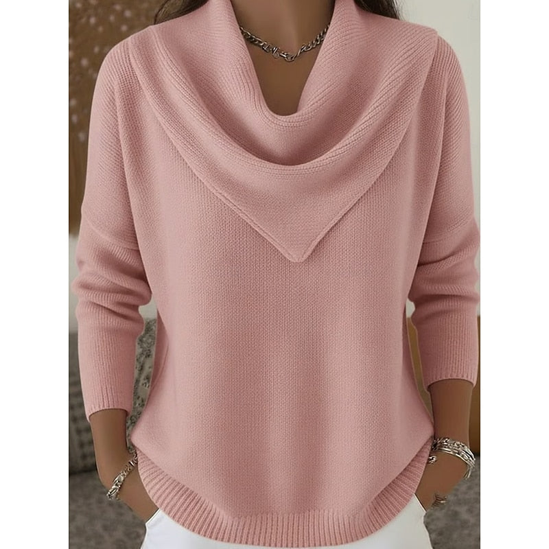 Women's Elegant Cowl-Neck Sweater