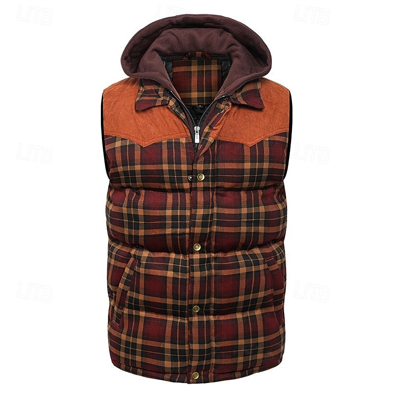 Hooded Quilted Gilet for Men