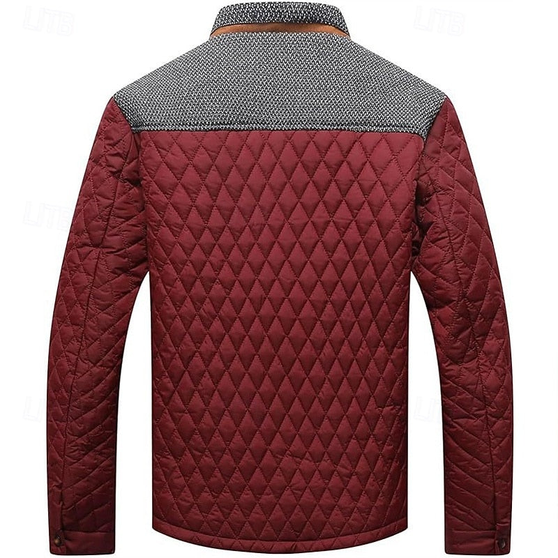 Men's Quilted Stand-Collar Jacket