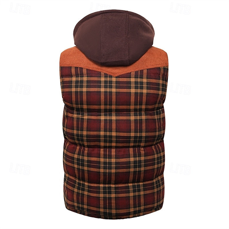 Hooded Quilted Gilet for Men