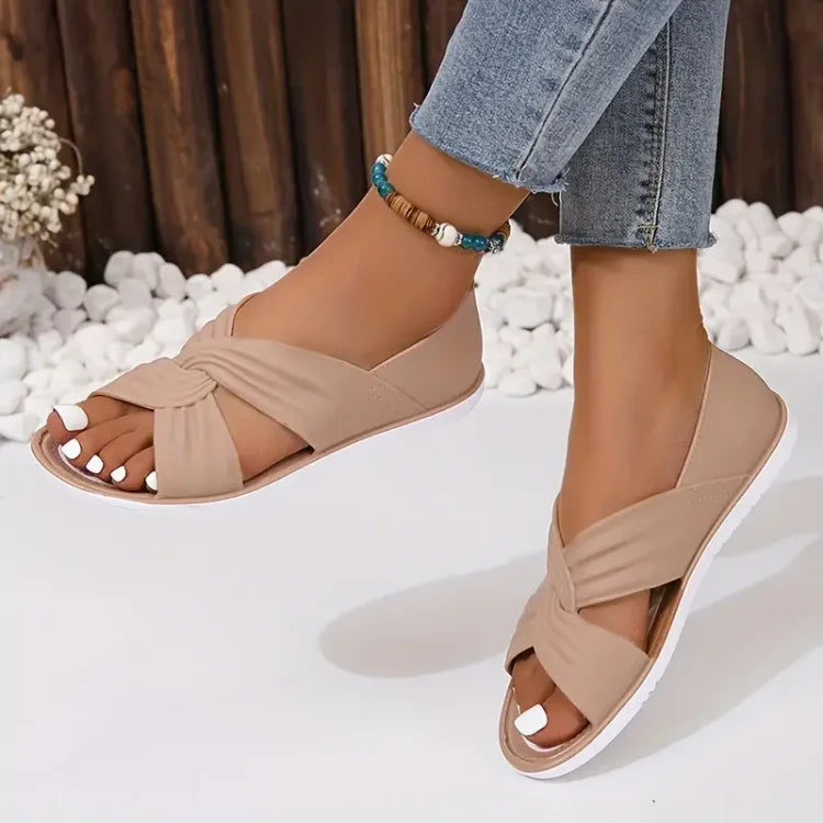 Cushioned Cross-Strap Sandals for Women