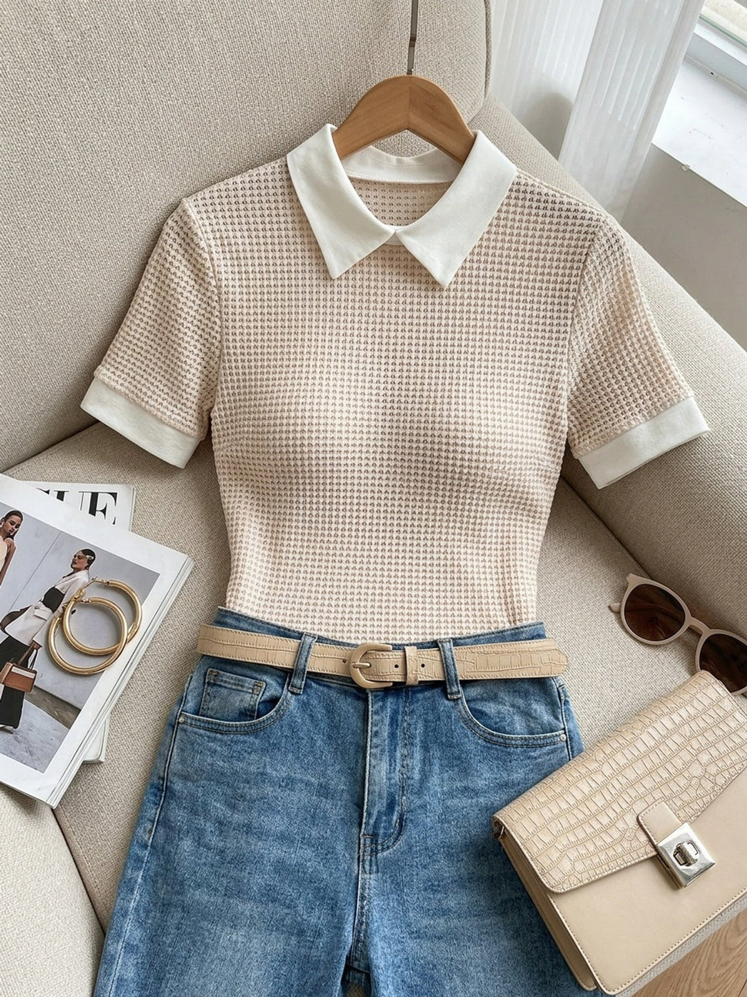 Women's Collared Slim-Fit Top