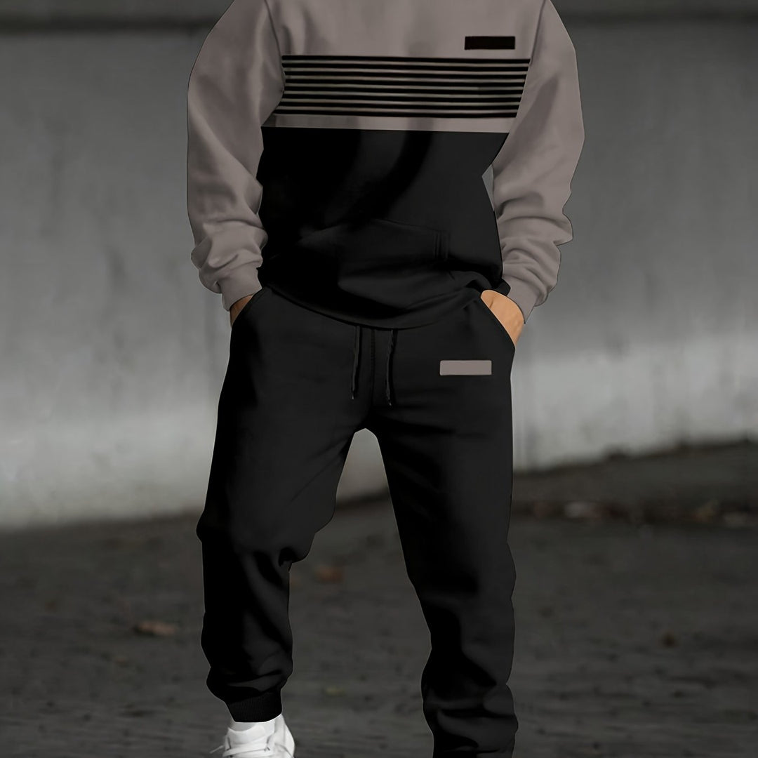 Color Block Hooded Sweatshirt for Men