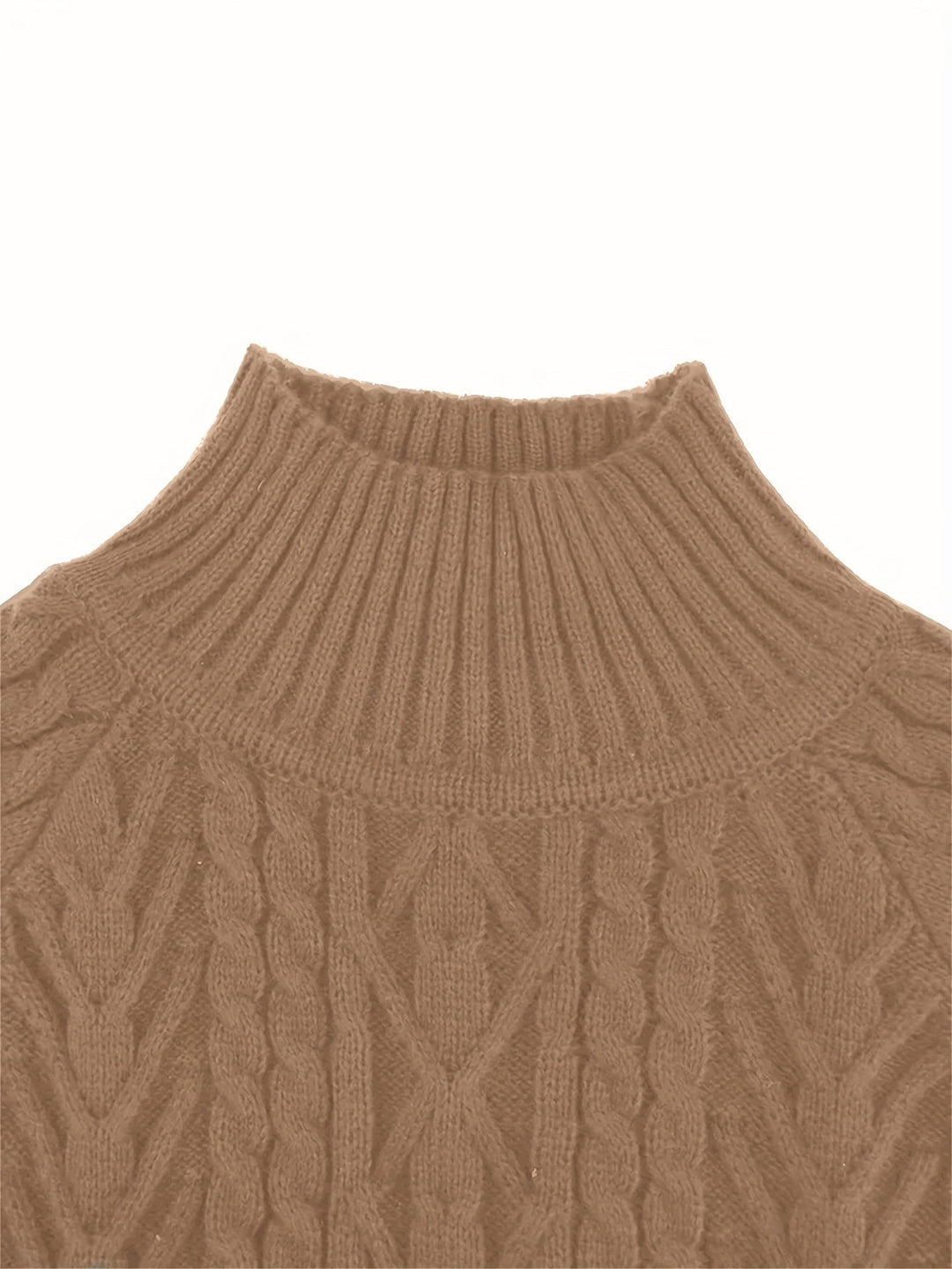 Half-Collar Sweater for Women, Textured Style