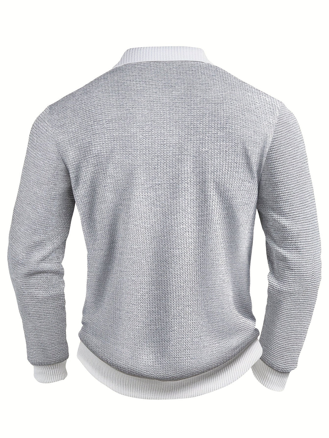 Long-Sleeve Polo Shirt, Men's Textured Fit