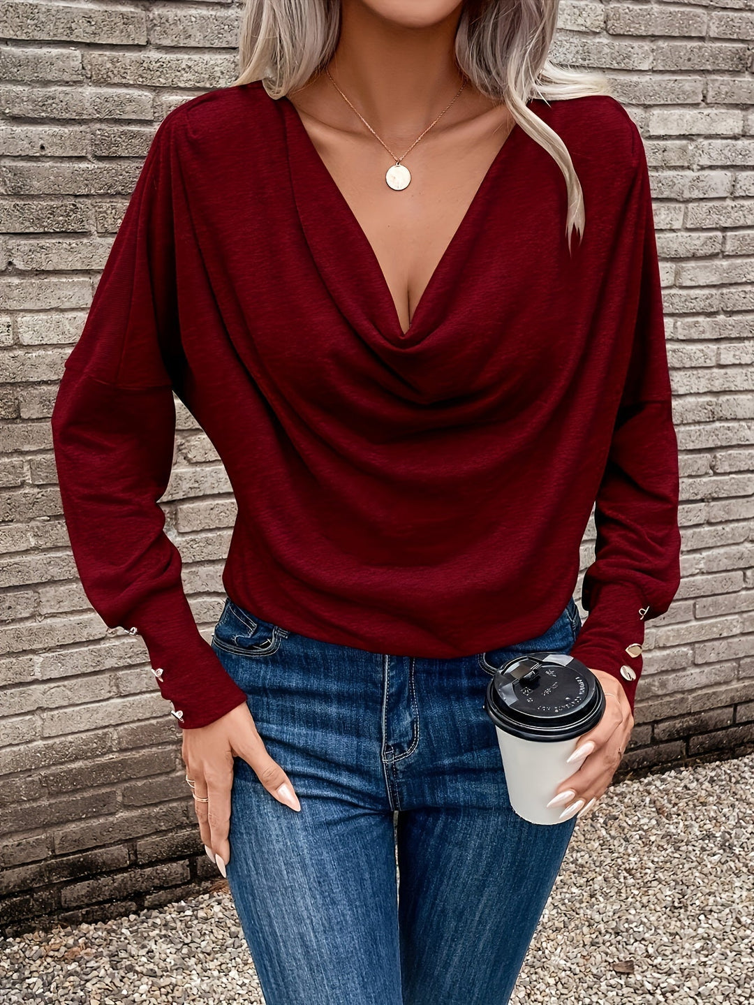 Relaxed Long Sleeve Top for Women