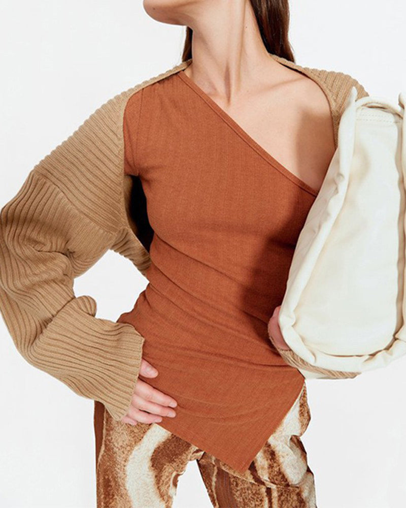Women's Fleece Cropped Long Sleeve Rib-Knit Cardigan – Camel
