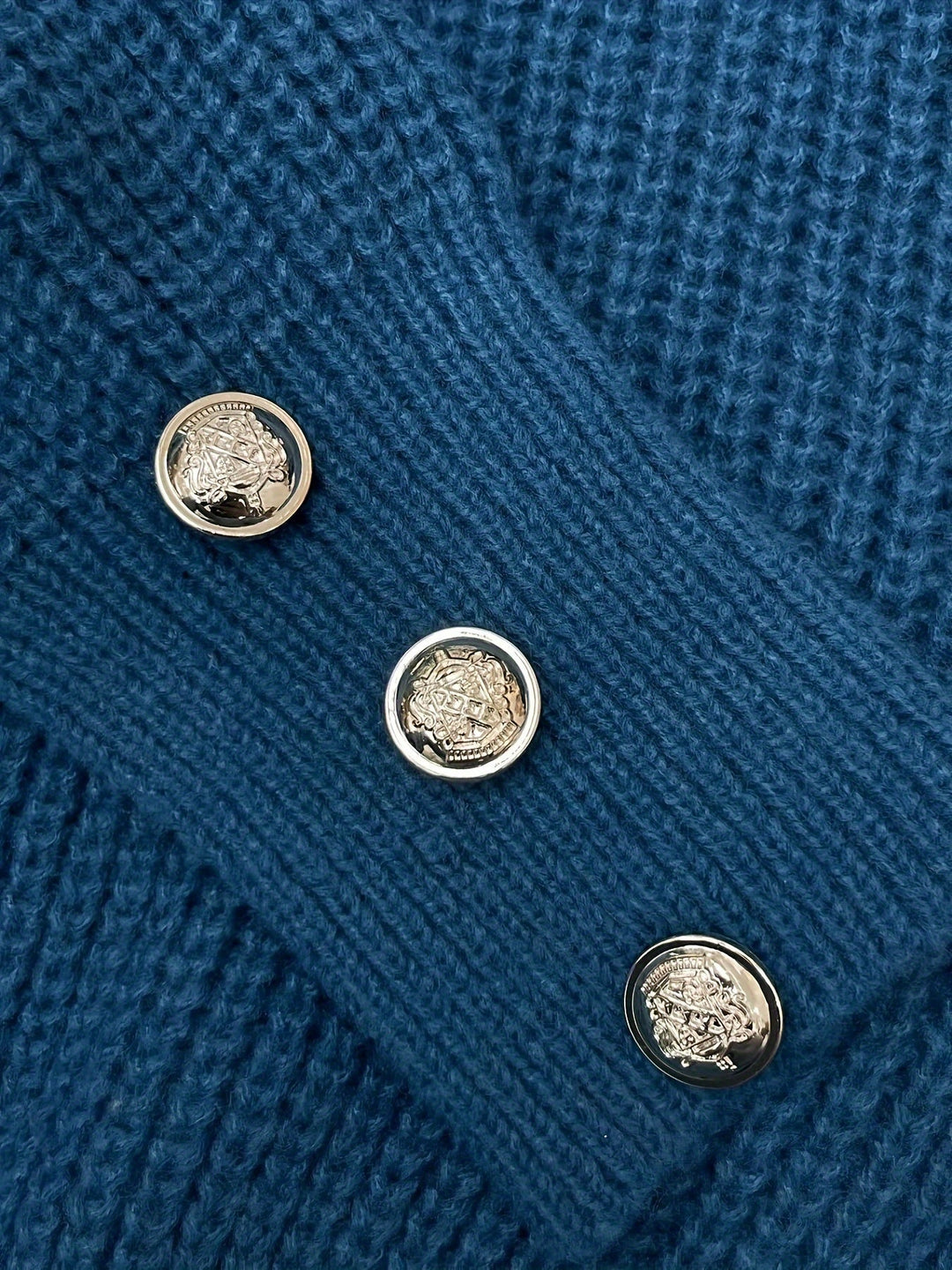 Button-Trim V-Neck Pullover for Women