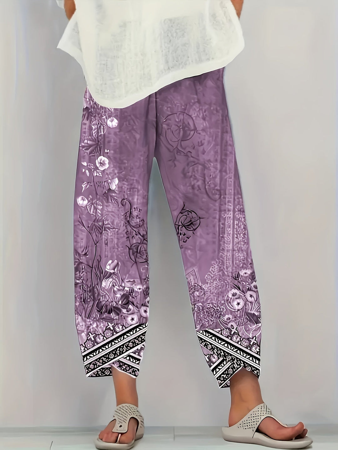 Botanical Cropped Pants for Women
