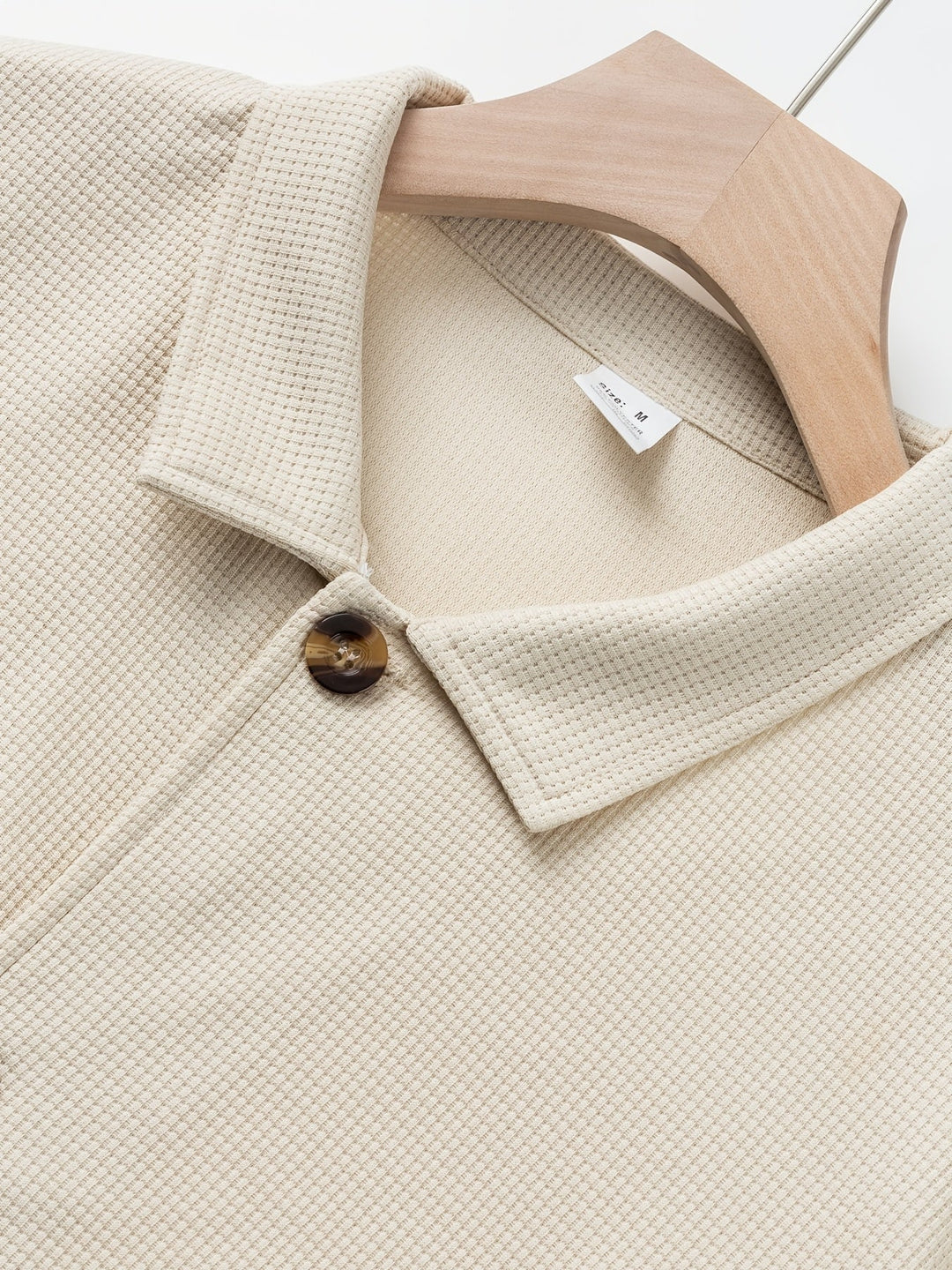 Button-Up Jacket for Men, Textured Style