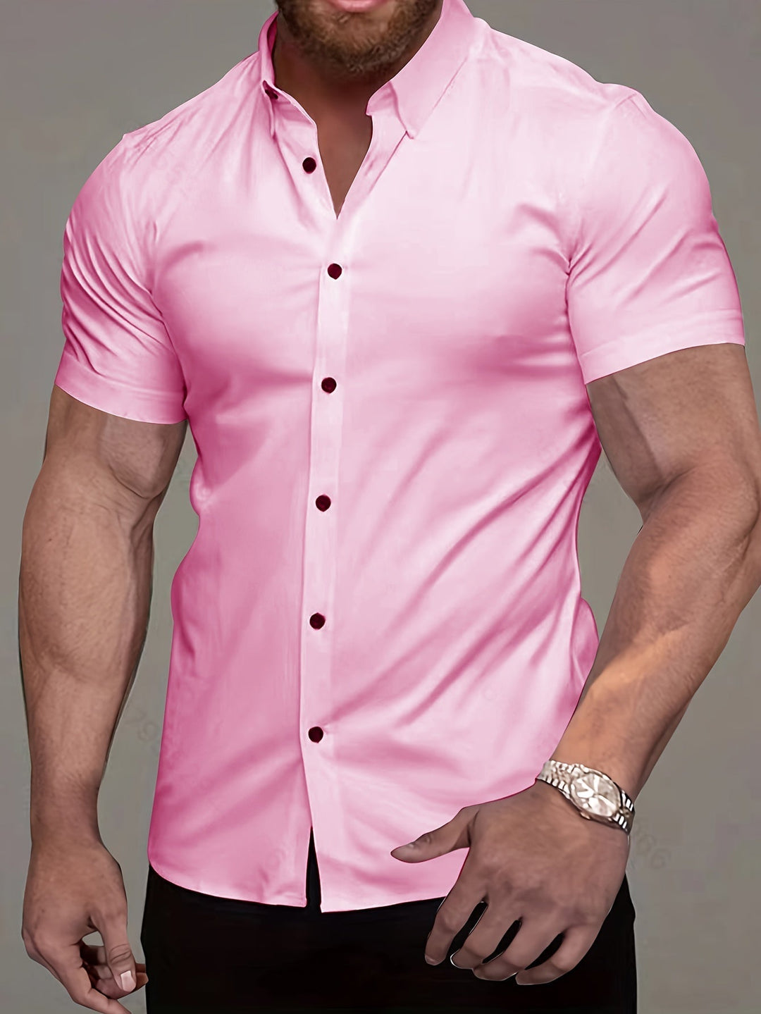 Refined Short-Sleeve Shirt for Men, Plus Size