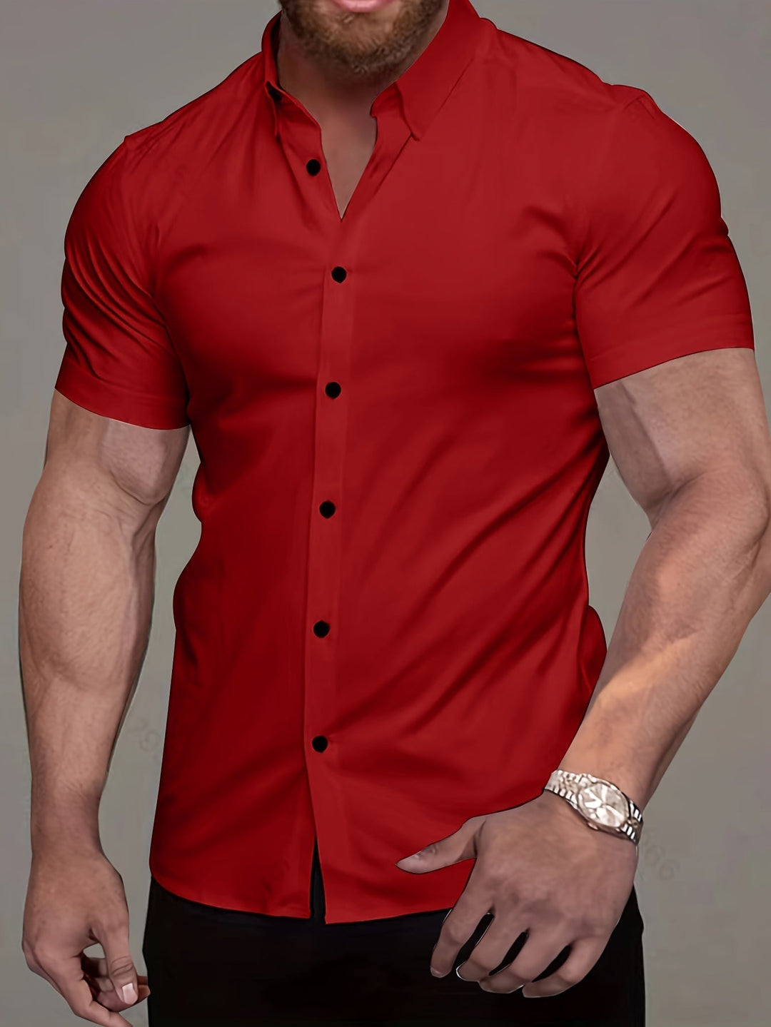 Refined Short-Sleeve Shirt for Men, Plus Size