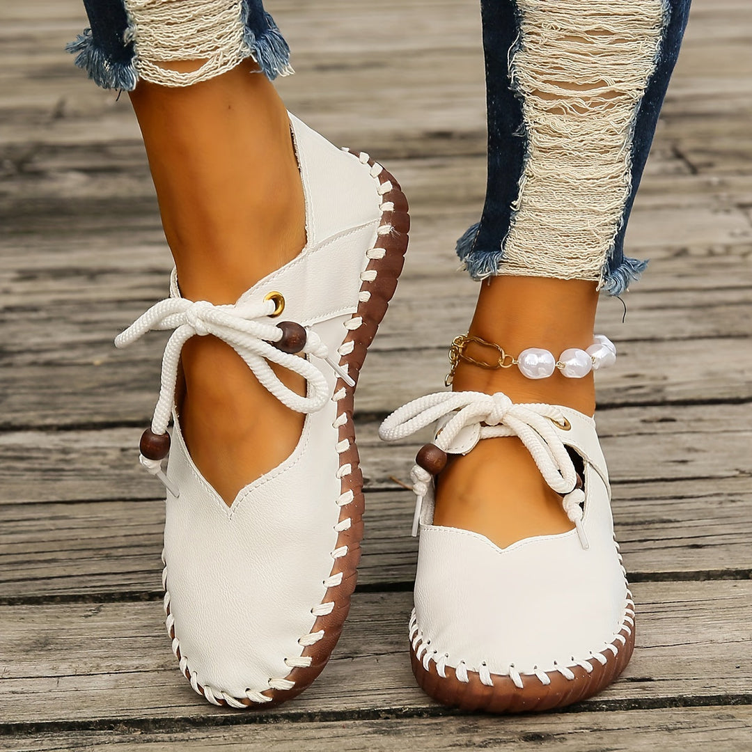 Handcrafted Lace-Up Flats for Women