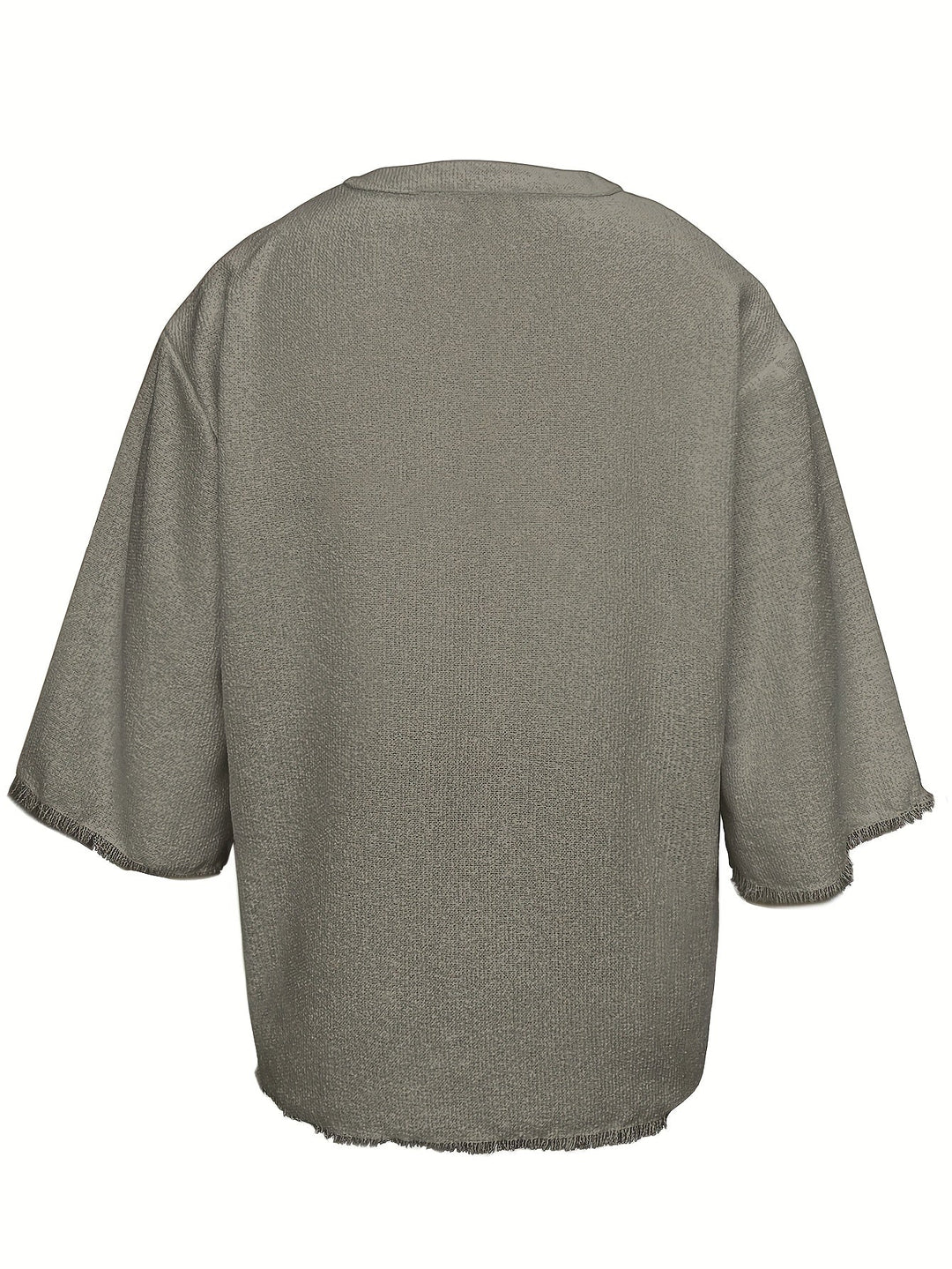 Lace-Up V-Neck Shirt for Men, Relaxed Style