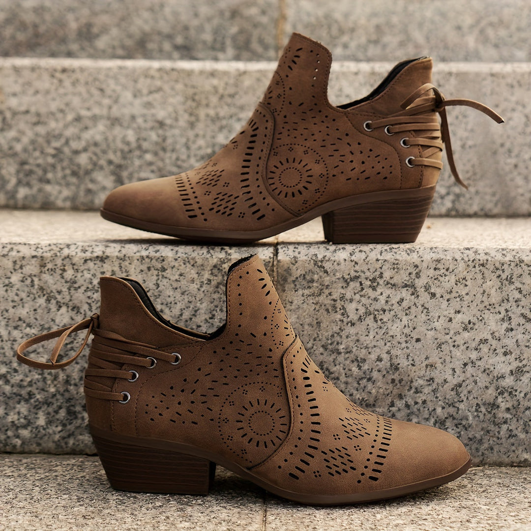 Cutout Detail Ankle Boots for Women