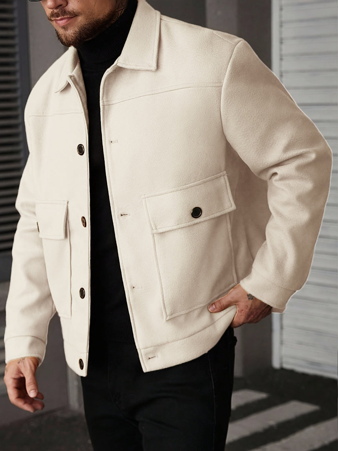 Structured Utility Jacket for Men