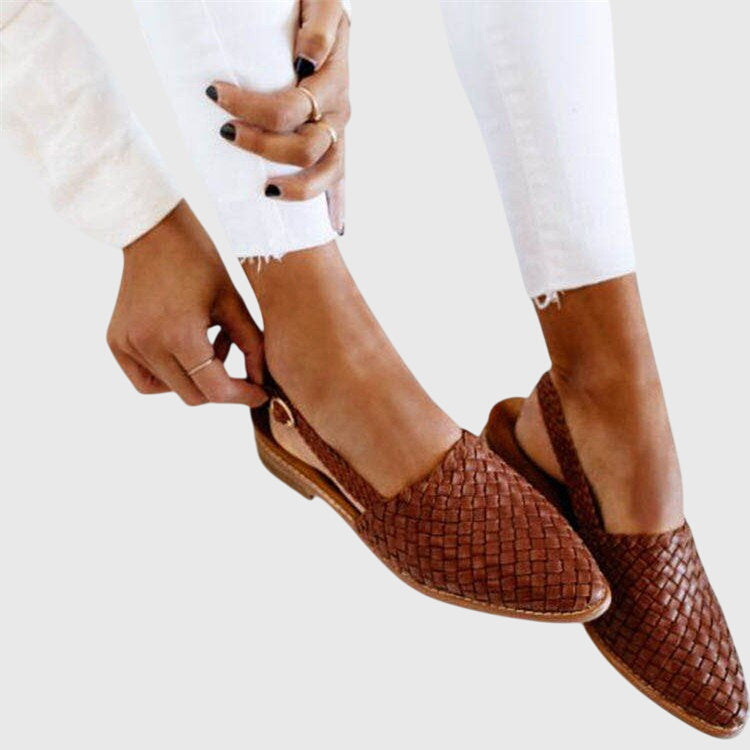 Woven Pointed-Toe Flats for Women