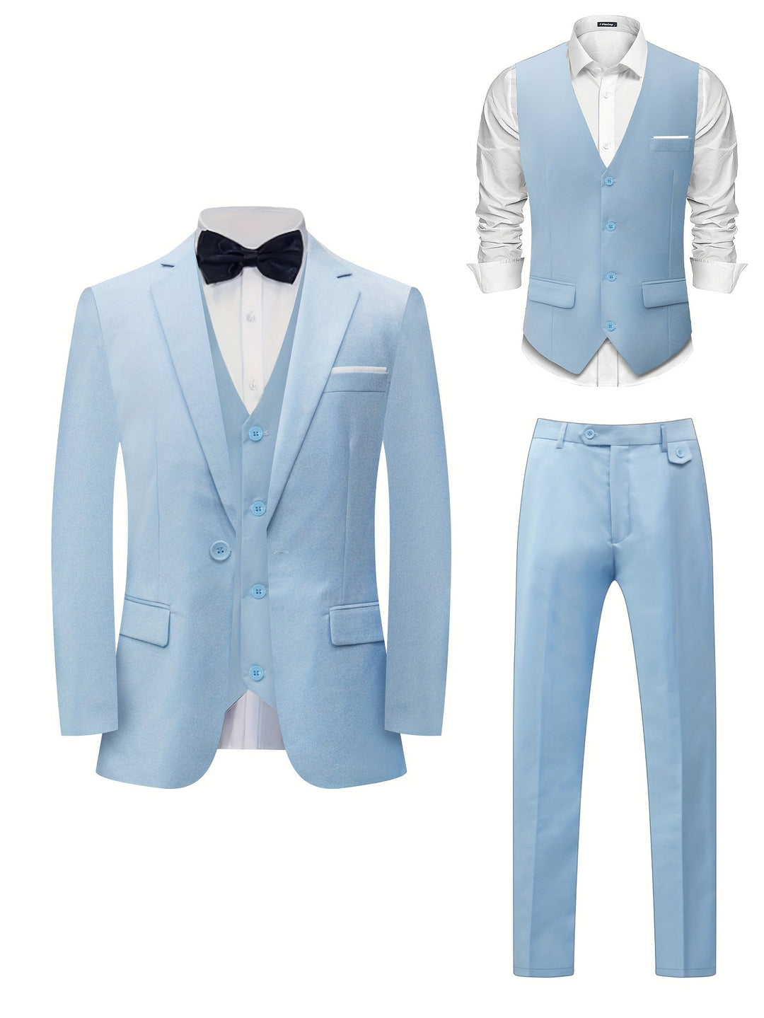 Refined Three-Piece Suit for Men