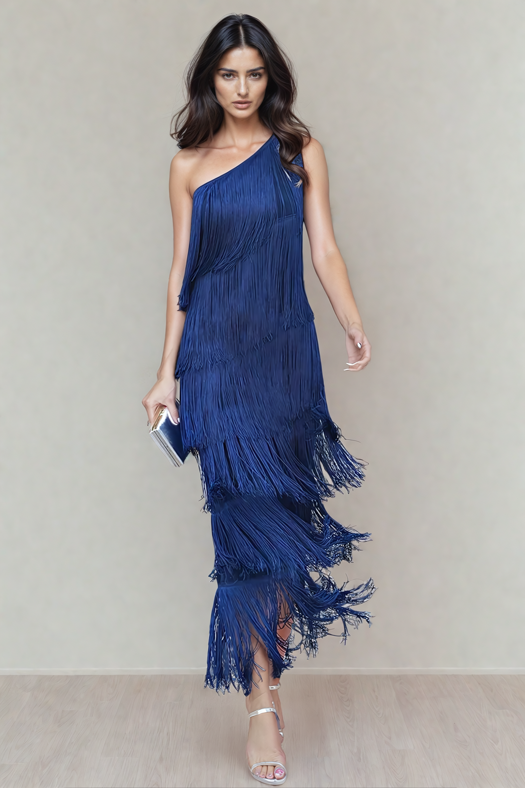 Dropped Shoulders Long Dress, Women's Stylish Fit