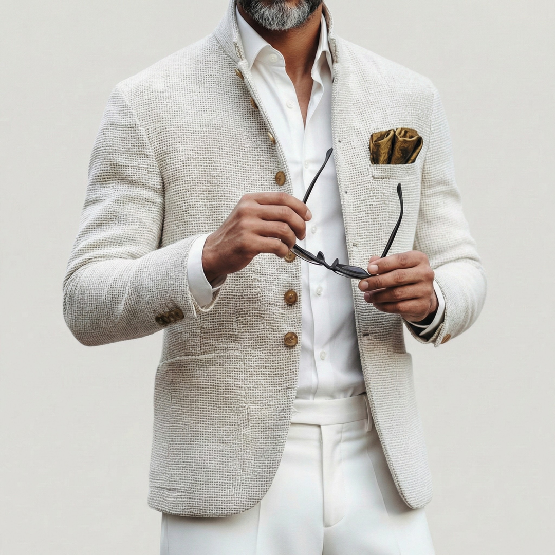 Refined Single Breasted Cardigan for Men