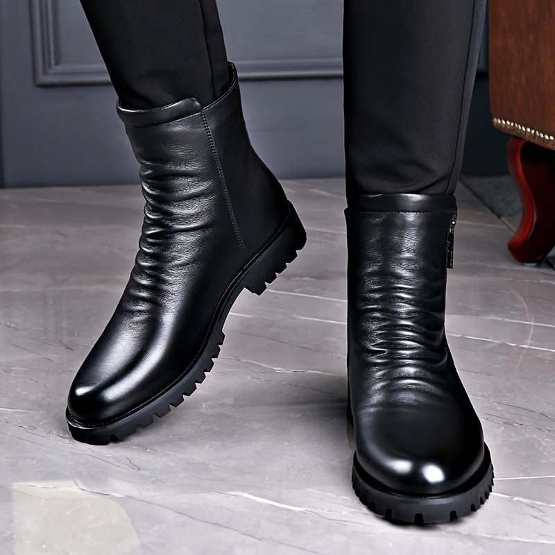Zip-Side Boots for Men, Refined Style