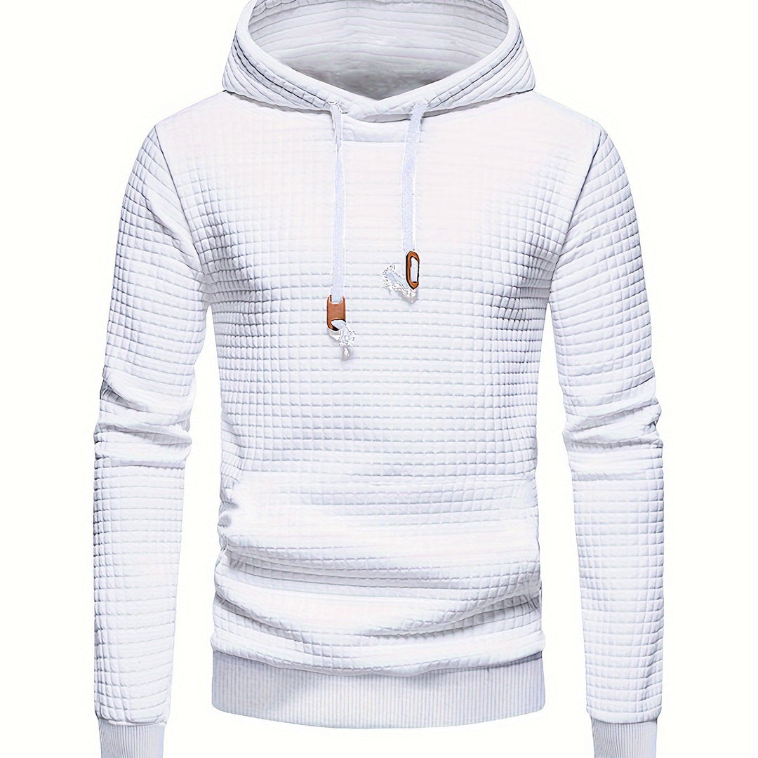 Textured Hooded Pullover Hoodie for Men