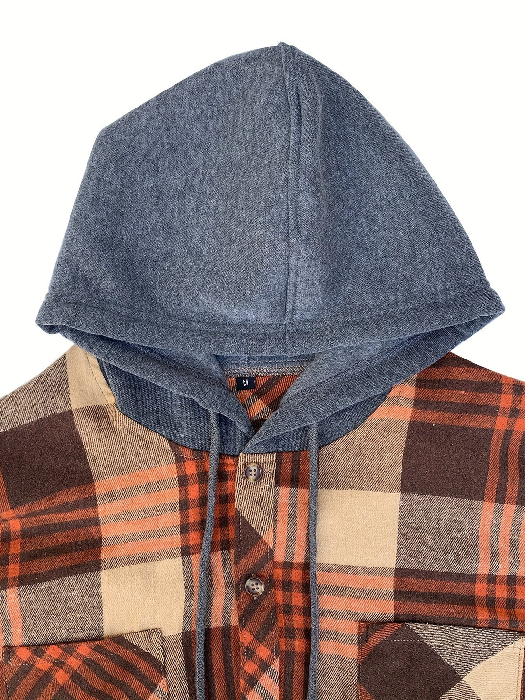 Checked Hooded Shirt for Men