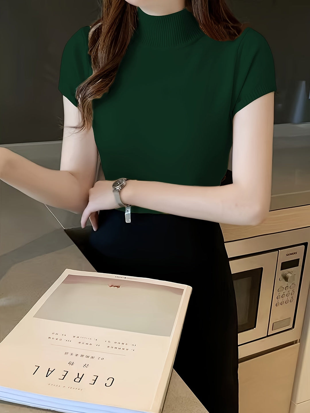 Ladies Refined Mock-Neck Top