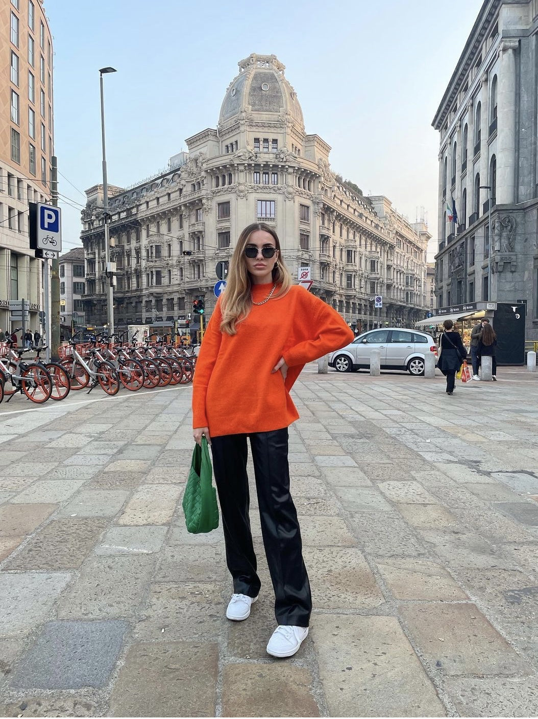 Women's Knit Sweater – Orange