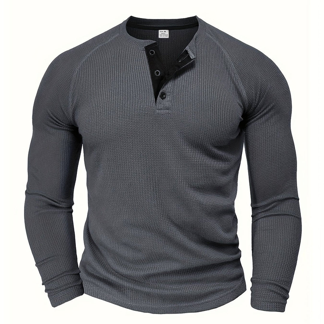 Button Henley Shirt, Men's Classic Fit