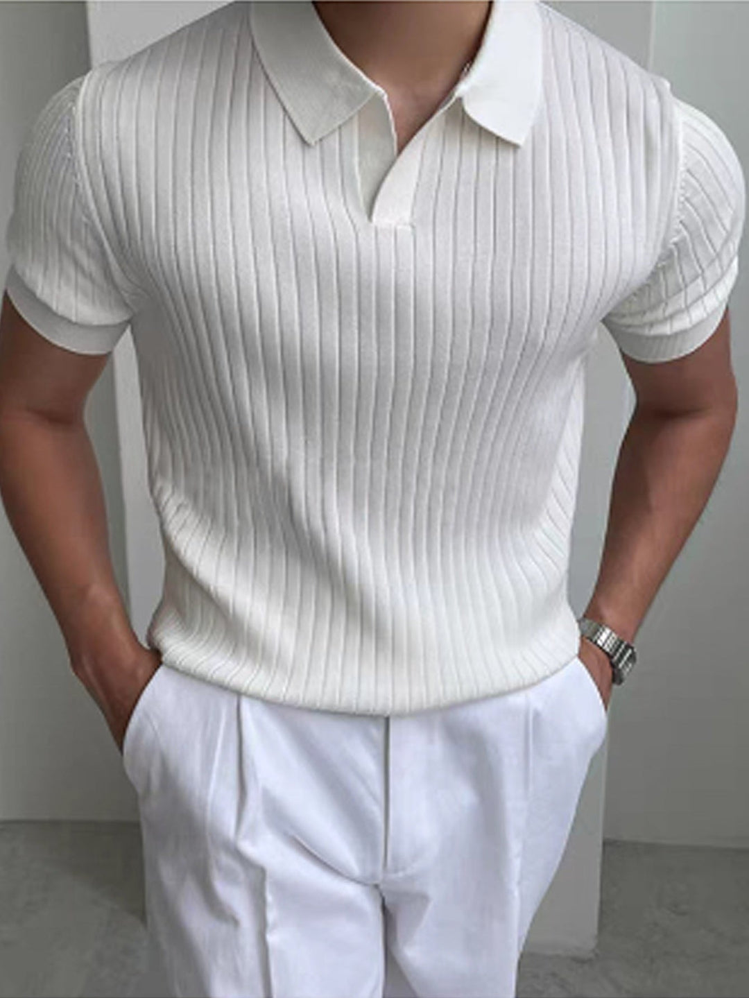 Textured Polo Shirt, Men's Refined Fit
