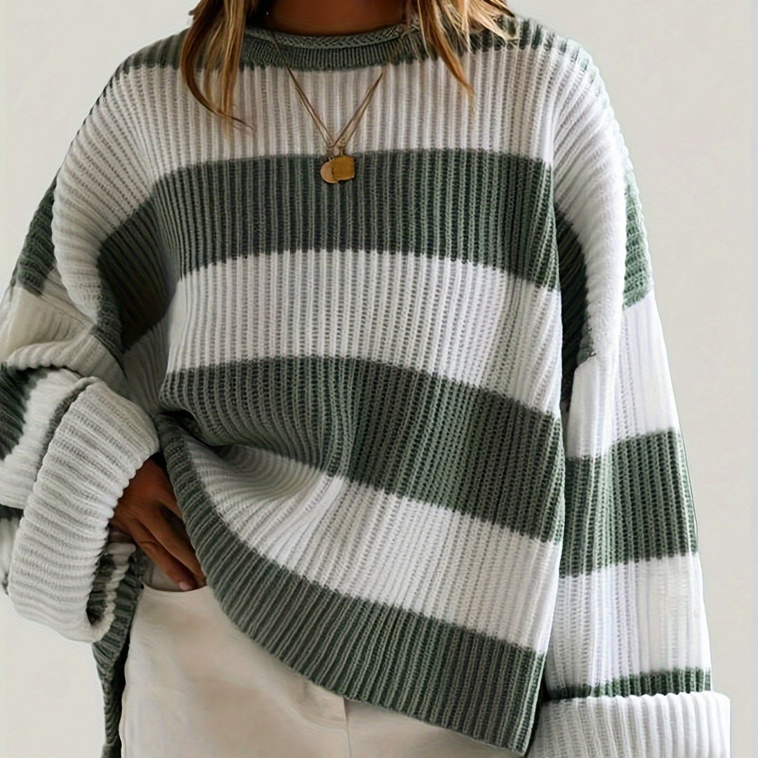 Colorblock Sweater for Women, Relaxed Style