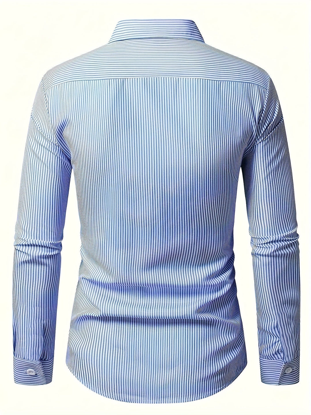 Striped Long Sleeve Shirt for Men, Refined Style