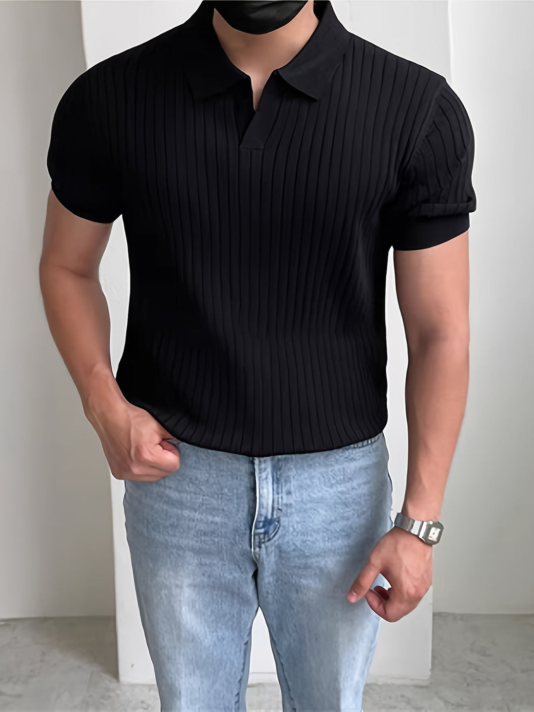 Textured Polo Shirt, Men's Refined Fit