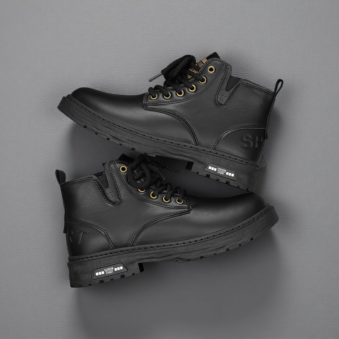 Rugged Lace-Up Ankle Boots for Men