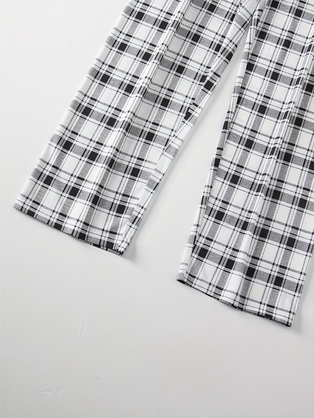 Checkered Two-Piece Set, Men's Relaxed Fit