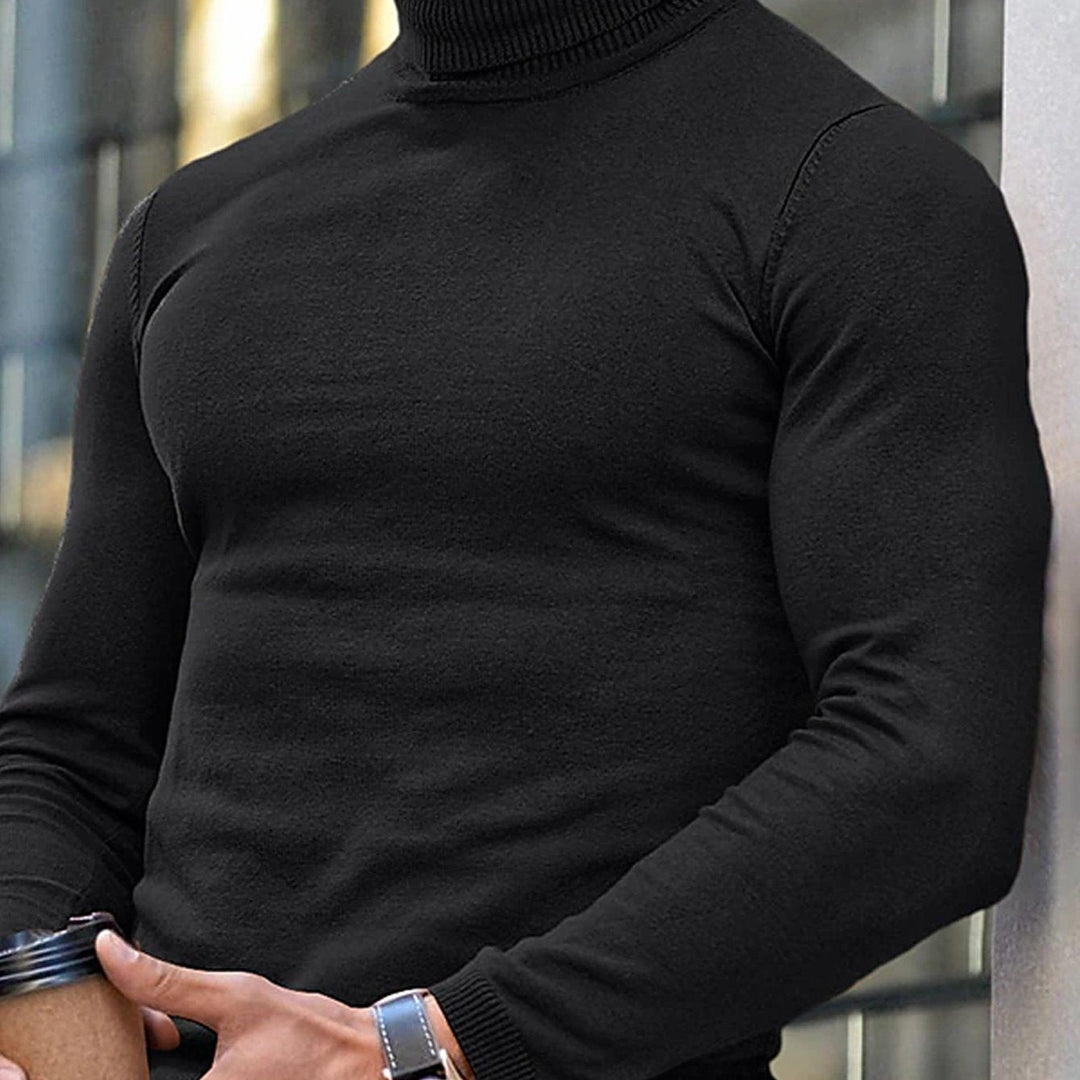 High-Neck Turtleneck for Men, Refined Style